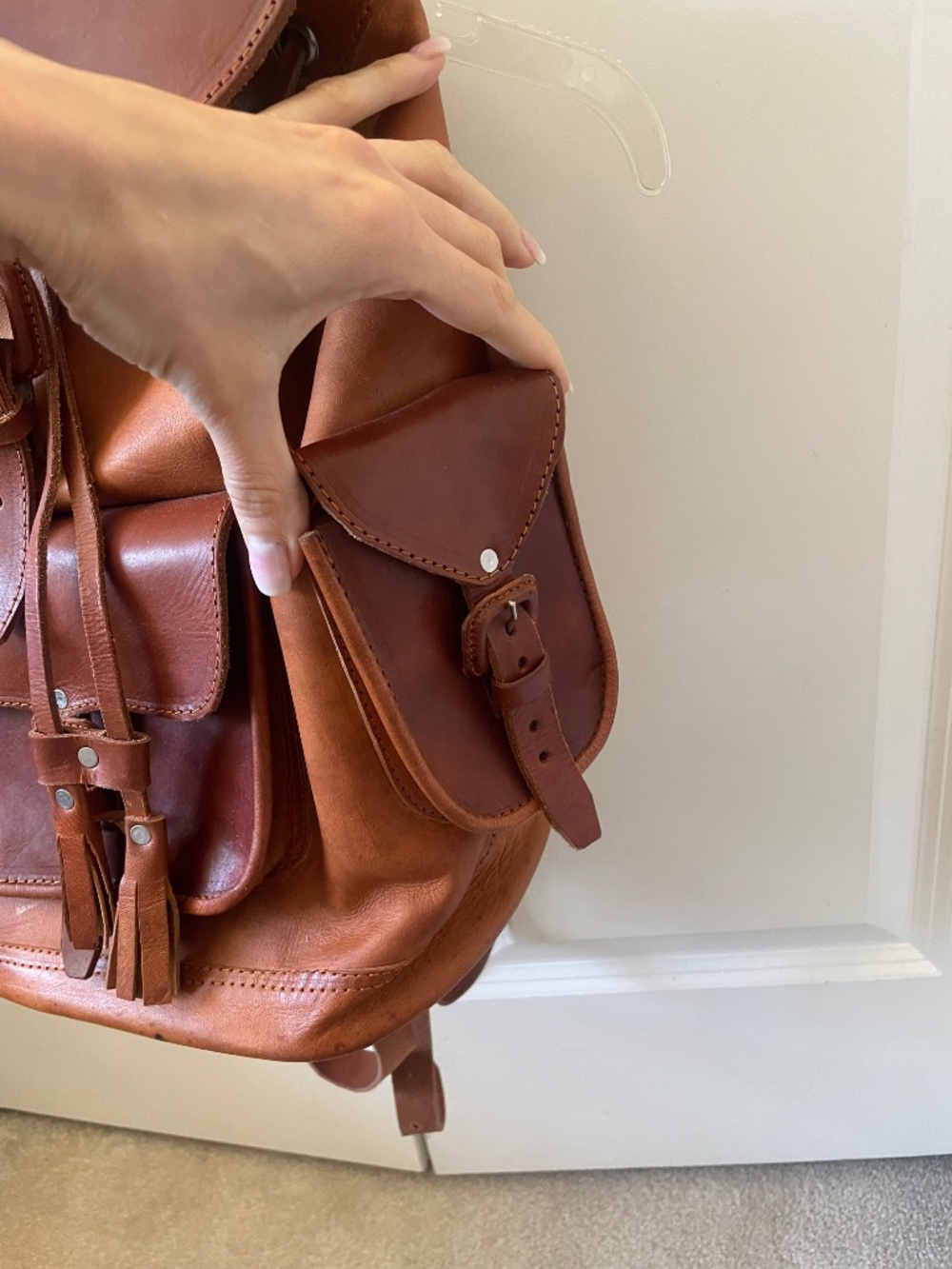 Genuine Leather Backpack - Picture 5 of 8